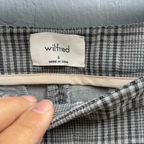 Wilfred  Kick Flare Grey Houndstooth Pants, BNWT, size 6 (fits like 2/4) - Picture 12 of 12